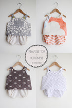 Load image into Gallery viewer, Baby Pinafore Top + Bloomers Digital Pattern Set - PDF Tutorial