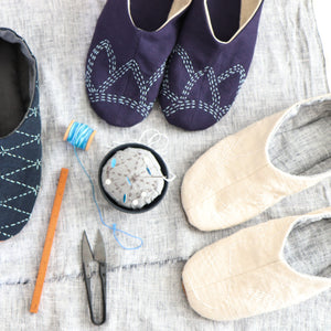 Sashiko Summer Slippers - PDF Tutorial