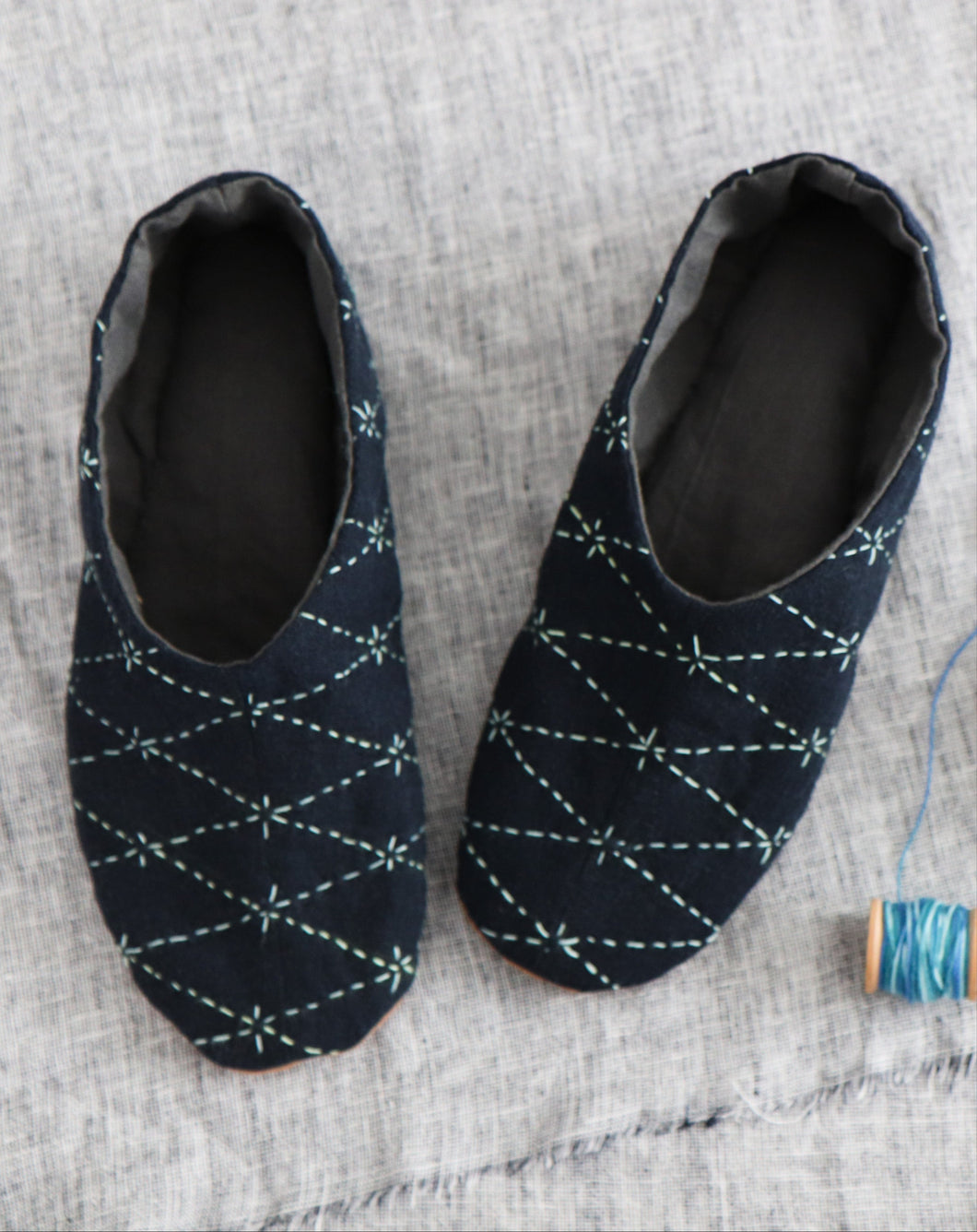 Sashiko Summer Slippers - PDF Tutorial