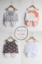 Load image into Gallery viewer, Baby Pinafore Top + Bloomers Digital Pattern Set - PDF Tutorial
